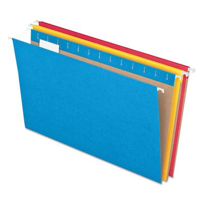View larger image of Colored Hanging Folders, Letter Size, 1/5-Cut Tabs, Five-Color Assortment, 25/Box