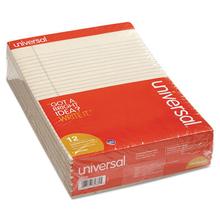 Colored Perforated Ruled Writing Pads, Wide/legal Rule, 50 Ivory 8.5 X 11 Sheets, Dozen
