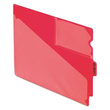Colored Poly Out Guides with Center Tab, 1/3-Cut End Tab, Out, 8.5 x 11, Red, 50/Box