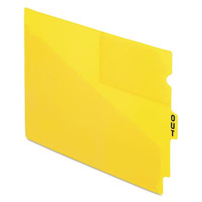 View larger image of Colored Poly Out Guides with Center Tab, 1/3-Cut End Tab, Out, 8.5 x 11, Yellow, 50/Box