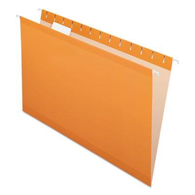 View larger image of Colored Reinforced Hanging Folders, Legal Size, 1/5-Cut Tabs, Orange, 25/Box