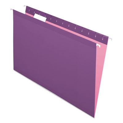 View larger image of Colored Reinforced Hanging Folders, Legal Size, 1/5-Cut Tabs, Violet, 25/Box