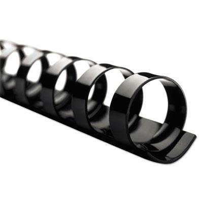 View larger image of CombBind Standard Spines, 1/2" Diameter, 90 Sheet Capacity, Black, 100/Box