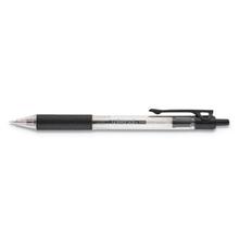 Comfort Grip Ballpoint Pen, Retractable, Medium 1 mm, Black Ink, Clear/Black Barrel, 48/Pack