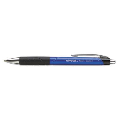 View larger image of Comfort Grip Ballpoint Pen, Retractable, Medium 1 mm, Blue Ink, Blue/Black Barrel, Dozen