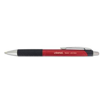 View larger image of Comfort Grip Ballpoint Pen, Retractable, Medium 1 mm, Red Ink, Red/Black Barrel, Dozen