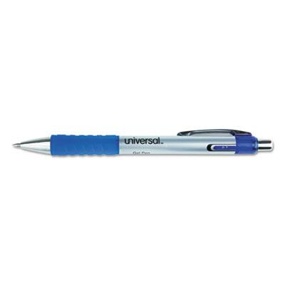 View larger image of Comfort Grip Gel Pen, Retractable, Medium 0.7 mm, Blue Ink, Gray/Blue/Silver Barrel, Dozen