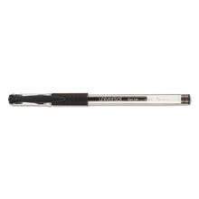 Comfort Grip Gel Pen, Stick, Medium 0.7 mm, Black Ink, Clear/Black Barrel, 60/Pack