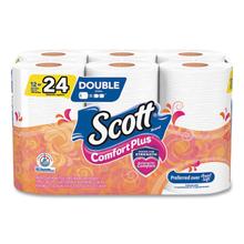 ComfortPlus Toilet Paper, Double Roll, Bath Tissue, Septic Safe, 1-Ply, White, 231 Sheets/Roll, 12 Rolls/Pack, 4 Packs/Carton