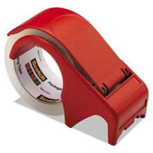 Compact And Quick Loading Dispenser For Box Sealing Tape, 3" Core, For Rolls Up To 2" X 60 Yds, Red