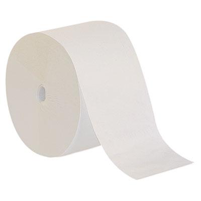 View larger image of Compact Coreless 1-Ply Bath Tissue, Septic Safe, White, 3,000 Sheets/Roll, 18 Rolls/Carton