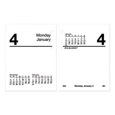 View larger image of Compact Desk Calendar Refill, 3 x 3.75, White Sheets, 12-Month (Jan to Dec): 2024