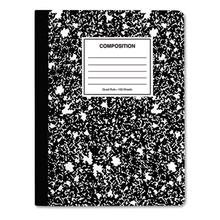 Quad Rule Composition Book, Quadrille Rule (4 sq/in), Black Marble Cover, (100) 9.75 x 7.5 Sheets, 6/Pack