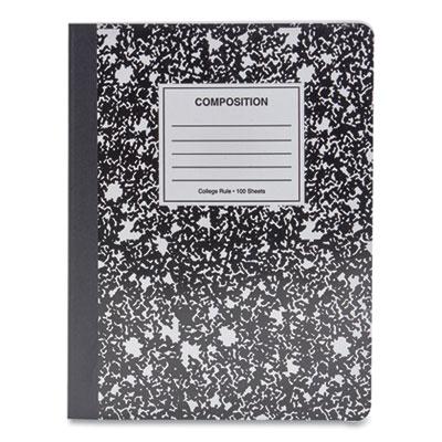 View larger image of Composition Book, Medium/College Rule, Black Marble Cover, (100) 9.75 x 7.5 Sheets