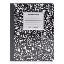 Composition Book, Medium/College Rule, Black Marble Cover, (100) 9.75 x 7.5 Sheets