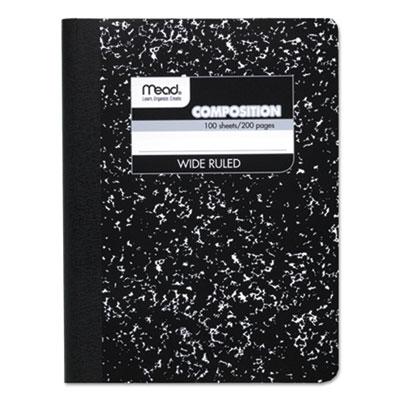 View larger image of Composition Book, Wide/Legal Rule, Black Cover, (100) 9.75 x 7.5 Sheets