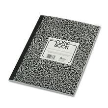 Composition Book, Medium/College Rule, Black Marble Cover, (80) 11 x 8.38 Sheets