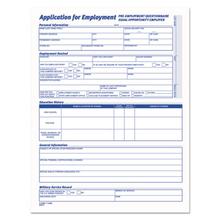 Comprehensive Employee Application Form, One-Part (No Copies), 17 x 11, 25 Forms Total