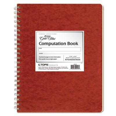 View larger image of Computation Book, Quadrille Rule (4 sq/in), Brown Cover, (76) 11.75 x 9.25 Sheets
