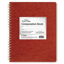 Computation Book, Quadrille Rule (4 sq/in), Brown Cover, (76) 11.75 x 9.25 Sheets