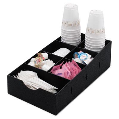 View larger image of Condiment Caddy, 7 Compartments, 8.75 x 16 x 5.25, Black