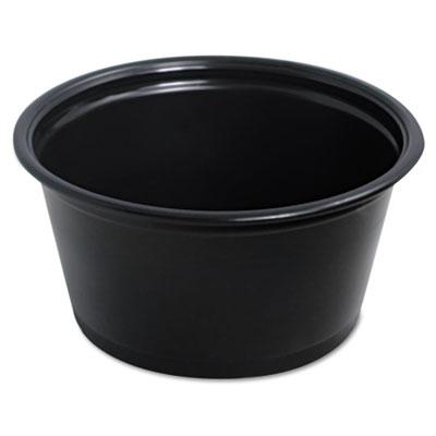 View larger image of Conex Complements Polypropylene Portion/Medicine Cups, 2 oz, Black, 125/Bag, 20 Bags/Carton