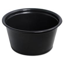 Conex Complements Polypropylene Portion/Medicine Cups, 2 oz, Black, 125/Bag, 20 Bags/Carton