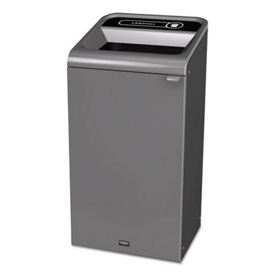 View larger image of Configure Indoor Recycling Waste Receptacle, Landfill, 23 gal, Metal, Gray