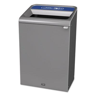 View larger image of Configure Indoor Recycling Waste Receptacle, Mixed Recycling, 33 gal, Metal, Gray