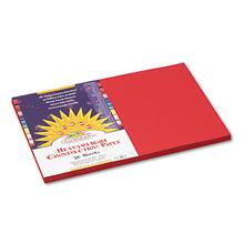 SunWorks Construction Paper, 50 lb Text Weight, 12 x 18, Red, 50/Pack