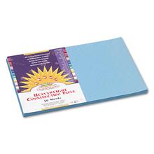 SunWorks Construction Paper, 50 lb Text Weight, 12 x 18, Sky Blue, 50/Pack