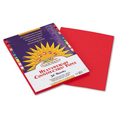View larger image of SunWorks Construction Paper, 50 lb Text Weight, 9 x 12, Holiday Red, 50/Pack