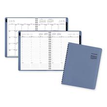 Contemporary Weekly/Monthly Planner, 11.38 x 9, Slate Blue Cover, 12-Month (Jan to Dec): 2024