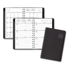 Contemporary Weekly/Monthly Planner, Open-Block Format, 8.5 x 5.5, Graphite Cover, 12-Month (Jan to Dec): 2024