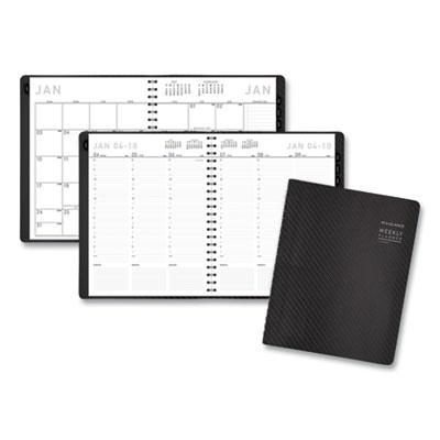 View larger image of Contemporary Weekly/Monthly Planner, Vertical-Column Format, 11 x 8.25, Graphite Cover, 12-Month (Jan to Dec): 2024