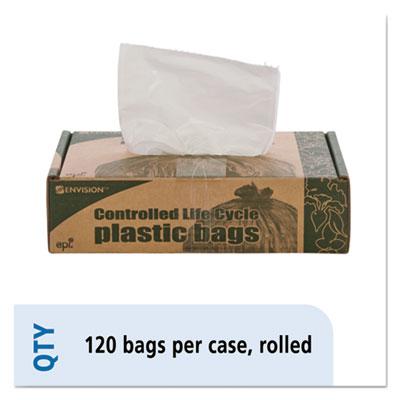 View larger image of Controlled Life-Cycle Plastic Trash Bags, 13 gal, 0.7 mil, 24" x 30", White, 120/Box