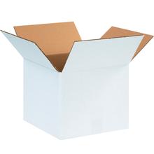 Corrugated Boxes, 12" x 12" x 10", White, 25/Bundle, 32 ECT