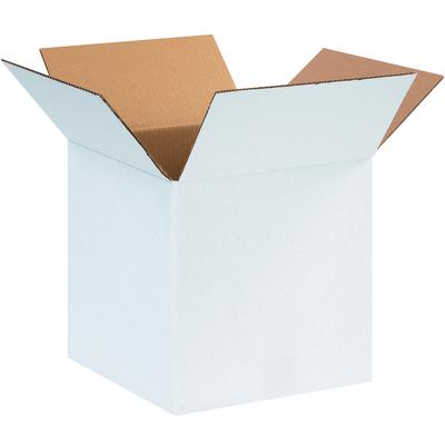 View larger image of Corrugated Boxes, 12" x 12" x 12", White, 25/Bundle, 32 ECT