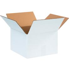 Corrugated Boxes, 12" x 12" x 8", White, 25/Bundle, 32 ECT