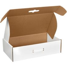Corrugated Carrying Cases, 18 1/4" x 11 3/8" x 4 1/2", White, 10/Bundle, 32 ECT