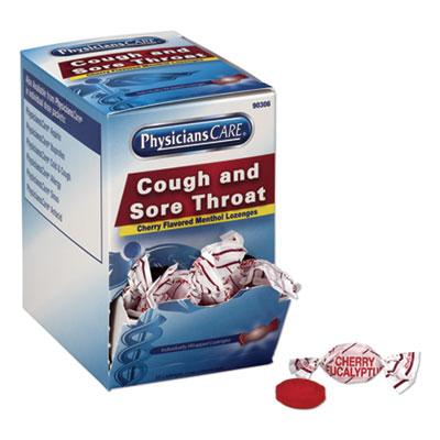 View larger image of Cough and Sore Throat, Cherry Menthol Lozenges, Individually Wrapped, 50/Box