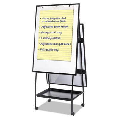 View larger image of Creation Station Dry Erase Board, 29.5 x 74.88, White Surface, Black Metal Frame