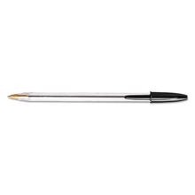 Cristal Xtra Smooth Stick Ballpoint Pen, 1mm, Black Ink, Clear Barrel, Dozen