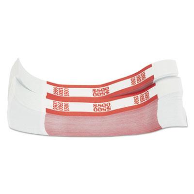 View larger image of Currency Straps, Red, $500 in $5 Bills, 1000 Bands/Pack