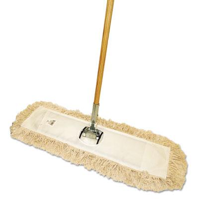 View larger image of Cut-End Dust Mop Kit, 24 x 5, 60" Wood Handle, Natural