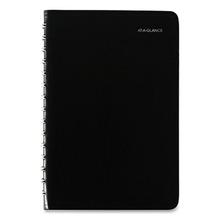 DayMinder Daily Appointment Book, 8 x 5, Black Cover, 12-Month (Jan to Dec): 2024