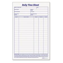 Daily Time and Job Sheets, One-Part (No Copies), 8.5 x 5.5, 200 Forms/Pad, 2 Pads/Pack