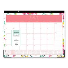 Day Designer Peyton Academic Desk Pad, Floral Artwork, 22 X 17, Black Binding, Clear Corners, 12-Month (july-June): 2021-2022