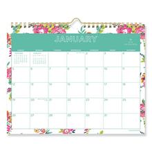 Day Designer Peyton Wall Calendar, Peyton Floral Artwork, 11 x 8.75, White/Multicolor Sheets, 12-Month (Jan to Dec): 2024