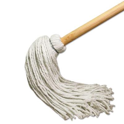 View larger image of Handle/Deck Mops, #12 White Rayon Head, 48" Natural Wood Handle, 6/Pack